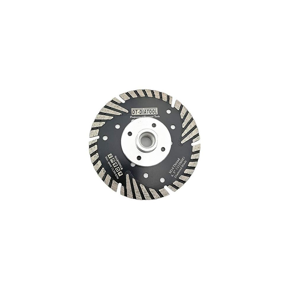 Diamond Turbo Saw Blade With Slant Protection Teeth 45 Inch 115Mm Cutting Disc With M14 Thread For Concrete Tile Granite Marble Masonry 769891574396