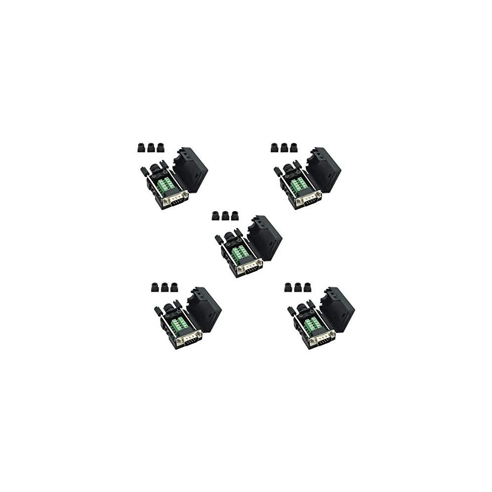 Connector Db9 Rs232 Dsub Serial Adapters 5 Pcs Male Adapter 791313565347