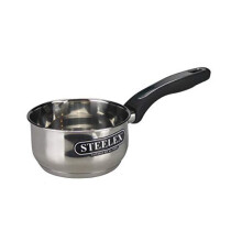 Induction Milk Pan 14cm Stainless Steel with Pouring Lip Spout Stainless Steel Small Milk Pan Deep Milk Pot Water Boiling Saucepan