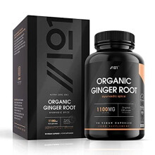 Organic Ginger Root 1100mg Zingiber Officinale NonGMO Gluten Free 90 Vegan Capsules
