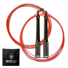 Beast Rope by Beast Gear Speed Skipping Rope for Fitness Conditioning Fat Loss Ideal for Crossfit Boxing MMA HIIT Interval Training Double Unders