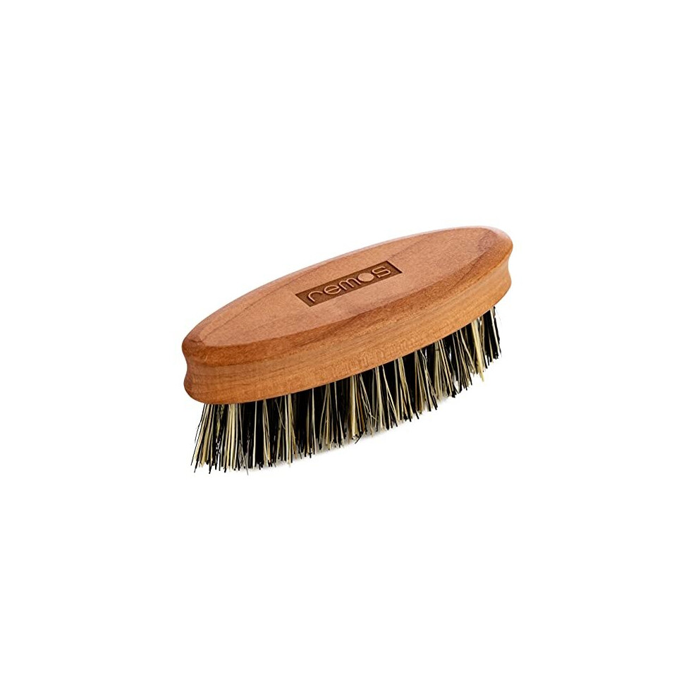 Remos Professional Body Care Dark Remos Beard Brush With Vegan Plant Fibre Made Of Local Pear Wood