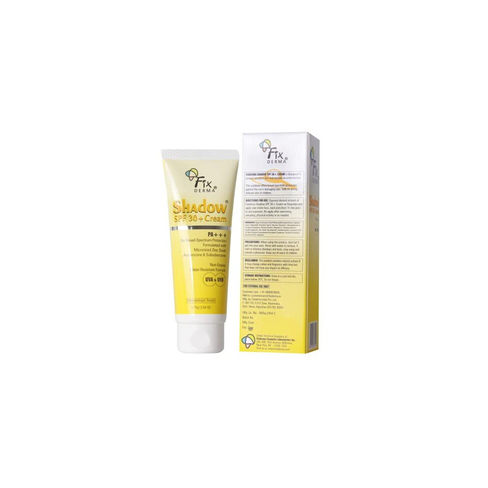 Fixderma Shadow Spf 30 Gel Dermatologist Tested Offers Spf 30 Broad Spectrum Uva And Uvb Protection Water Resistant Sunscreen Nongreasy Sunscreen Offers Pa