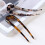 2 Pack French Style Cellulose Acetate Tortoise Shell U Shaped Hair Pin Fork Sticks 2 Prong Updo Chignon Pin for women 5