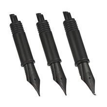 Set of 3 Hongdian Fountain Pen Black Nibs Fine Extra Fine and Bent Nib for Black Forest 1850 18516013 517S and 517D Series