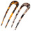 2 Pack French Style Cellulose Acetate Tortoise Shell U Shaped Hair Pin Fork Sticks 2 Prong Updo Chignon Pin for women 1
