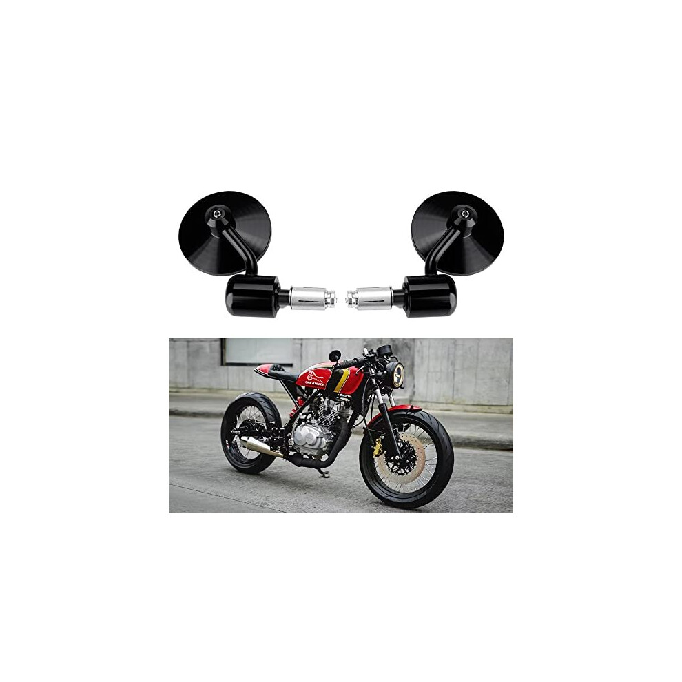 Round Motorcycle Rear View Mirror 78 Handle Bar End Mirrors For Street Bike Dirt Bike Scooter Chopper Cruiser 727161736264