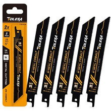 Reciprocating Saw Blade BiMetal Cobalt for Sawzall Saw 6Inch 14TPI Metal Cutting 5 Pack