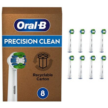 Precision Clean Electric Toothbrush Head with CleanMaximiser Technology Excess Plaque Remover Pack of 8 Suitable for Mailbox White