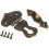 10Pcs Boxes Hasp Latch Antique Brass Latch Hasps Hoist Lock Decorative Bronze Vintage Locks with Screws for Jewelry Case Wooden Boxes 7