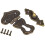 10Pcs Boxes Hasp Latch Antique Brass Latch Hasps Hoist Lock Decorative Bronze Vintage Locks with Screws for Jewelry Case Wooden Boxes 1