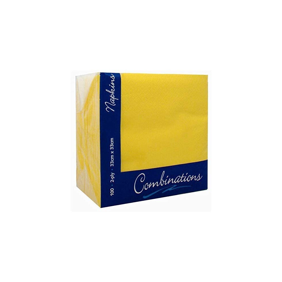 Combinations Napkins 2Ply 100 Pieces For Partieseventsdinnershome Yellow
