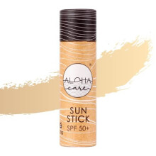 Aloha Sun Stick SPF 50 Face Mineral Sunscreen for Surfing Ecofriendly Paper Tube 20g Beige