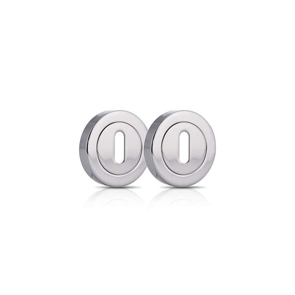 Xfort 2 Pack Standard Escutcheons Polished Chrome Escutcheon Keyhole Cover Mortice Door Lock Cover For Security And Protection From Key Damage Durable 5060568906669