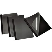 Thermal Binding Cover 6mm 55 Sheets Binding Capacity A4 Black Pack of 25