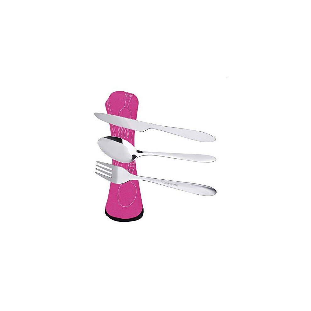Silverware Cutlery Set Stainless Steel with Organizer Bag Travel Camping Flatware Dinnerware Tableware Kit with Storage Lunch Box for Picnic School