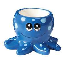 Crockery Critters Egg Cup Octopus from Deluxebase Cute Ceramic Animal Shaped Egg Cups for Children and Adults