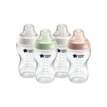 Closer to Nature Baby Bottles BreastLike Teat with AntiColic Valve 340ml Pack of 4