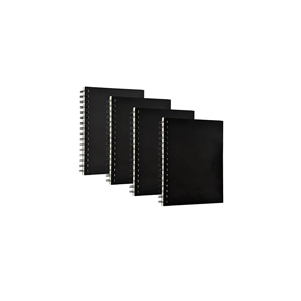 4 Pack A5 Sketchbook Spiral Cover Blank Page Sketch Book Sketch Pad Kraft Cover Sketch Drawing Pad Art Book 50 Sheets Blank Paper Sketch Book for