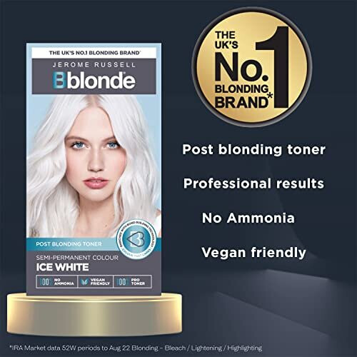 BblondeJerome Russell SemiPermanent Toner Ice White 160 g 1