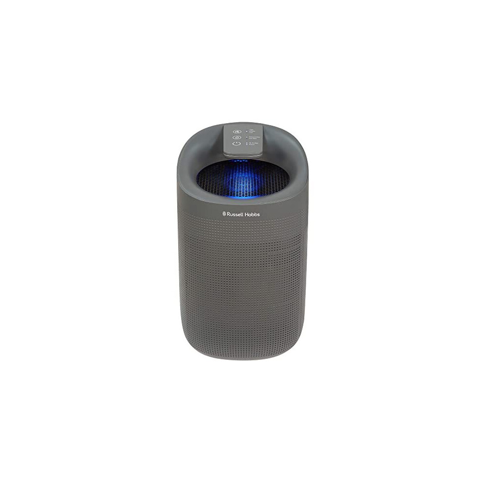 RHDH1101G Ozone Free 1L 2 in 1 Grey DehumidifierAir Purifier with HEPA Filter 20m2 Room Size LED Lighting Captures Bacteria for Home Kitchen Basement