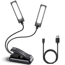 Music Stand Lamp LED Light with 3 Brightness Modes Portable and Adjustable Rechargeable Lamp with USB Cable for Reading Clamp Music Lamp Book Lamp
