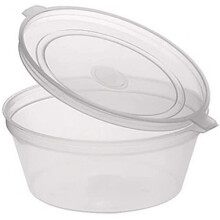 Clear Round Hinged Pots with Lids Deli Pots Perfect for Takeaways Restaurants Chutney Ketchup Container Hinged Sauce Pots 50 pcs 2oz