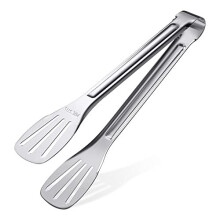 Kitchen Tongs9304 Easy to CleanFood Safe Stainless Steel Cooking TongsSaladBBQServingFrying Tongs UtensilsKitchen Gift etcEasy Grip Best Sturdy