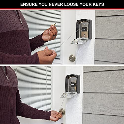 Master Lock 5490EURD Retractable Tether for Key Safe Up to 91 cm Long Black 2