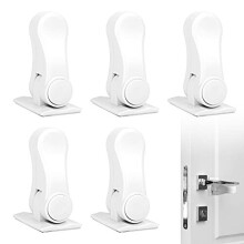 5 Pcs Baby Safety Handle Lock Baby Proofing Door Handle Lock Child Safety Handles Lever Lock3 M Adhesive Children Security Door Locks 180 Degree