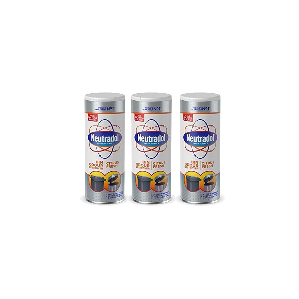 Neutradol Dustbin Odour Destroyer Powder Citrus Fresh 350g Pack of 3