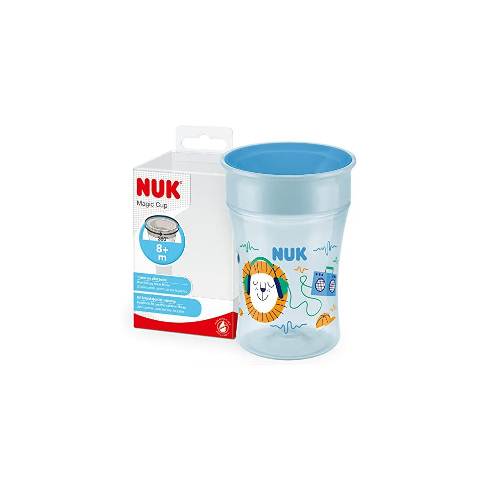 Nuk Magic Cup Sippy Cup 360 Antispill Rim 8 Months Leakproof Bpafree 230 Ml Blue Hedgehog
