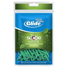 Oral B Glide Floss Picks Plus Scope Outlast Long Lasting Mint 75 ct