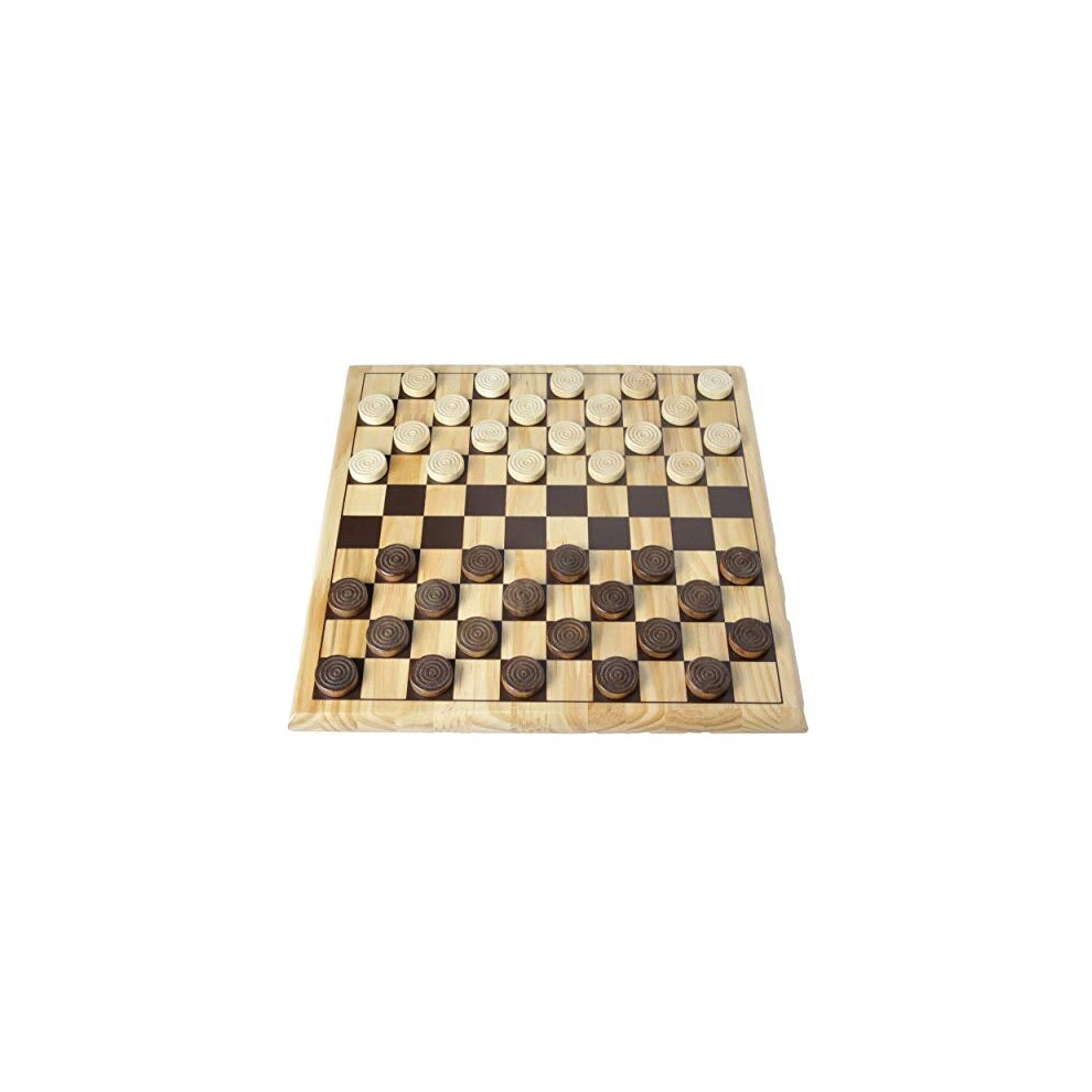 150235150236 chess game and Checkers birch wood 12 x 12 solid wood game board complete game with pieces ages 6 and up Checkers