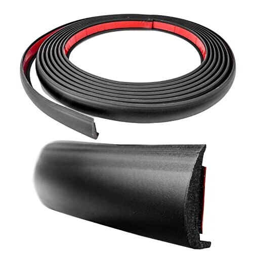 BLACK Car Wheel Arch Guard Paintwork Protector 5 Meters Adhesive Roll 2