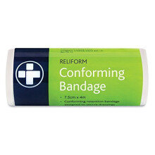 Reliform REL432 Conforming Bandage 75 cm W x 4 m L White pack of 10