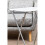 Premier Housewares Folding Table with Silver Frame 48 x 38 x 66 cm Laptop Table Snack Table White 9