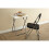 Premier Housewares Folding Table with Silver Frame 48 x 38 x 66 cm Laptop Table Snack Table White 7