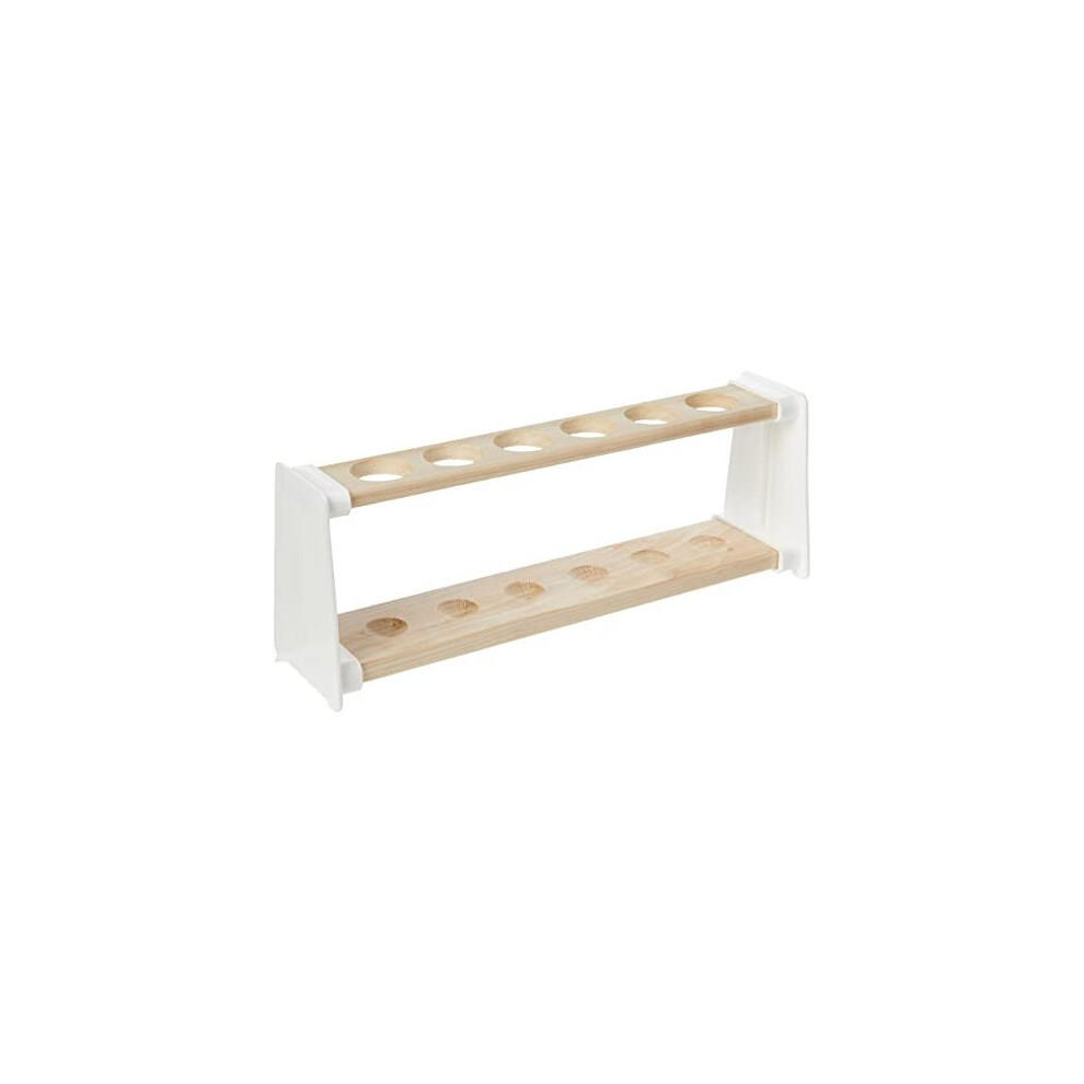 WOODEN TEST TUBE STAND RACK 6 HOLE ALL 32MM