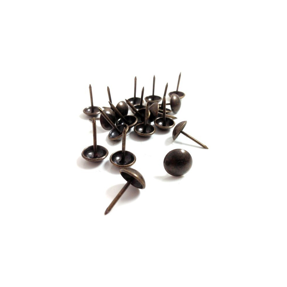 Falcon Workshop Supplies 100 Pack Of Bronze Upholstery Nail Pin 105Mm Wide Head 16Mm Length Studtacks Pins 5060356933099