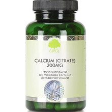 Calcium Citrate Capsules 200mg Elemental Calcium Per 2 Capsule Dose 120 Vegan Capsules GG Vitamins