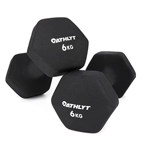 Neoprene Dumbbell Weights 2 x 6 kg