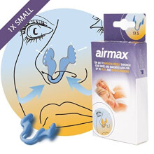 Airmax nasal dilator Anti snore device 76 more air Breathe freely through the nose More oxygen 1 Pack classic small blue Snoring aid for men and women