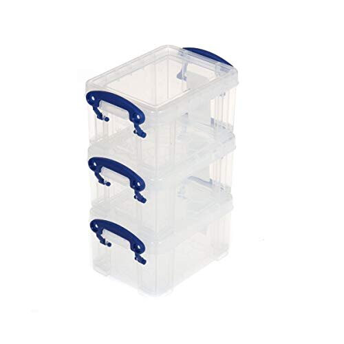 Really Useful 03 Litres Pack of 3 Assorted Color Clear