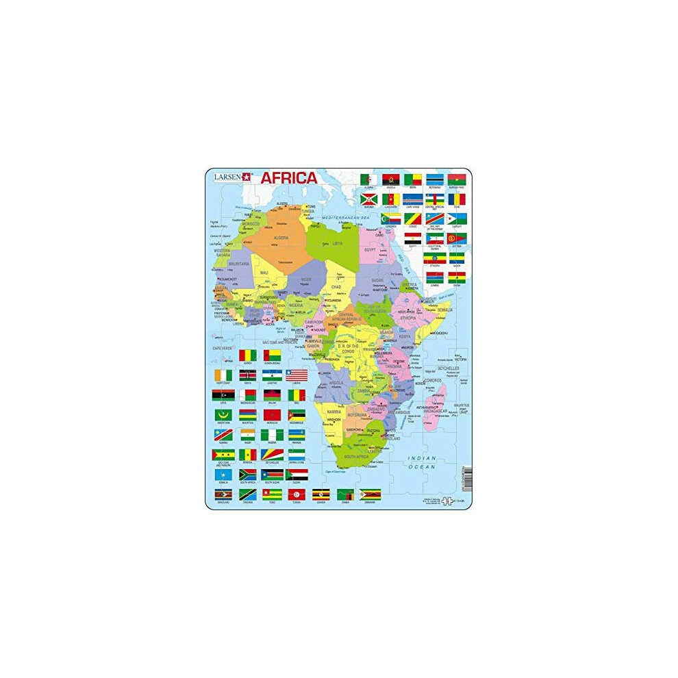 K13 Africa Political Map English Edition 70 Piece Boxless Tray Frame Jigsaw Puzzle