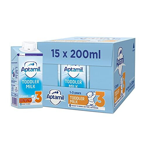 Aptamil 3 Toddler Baby Milk Ready to Use Liquid Formula 13 Years 200ml Pack of 15