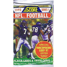 1990 Score Series 1 NFL Football-Sammelkarten-Wachspaket 16 Karten pro Einzelpackung
