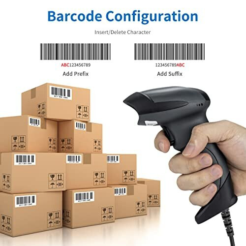 Handheld 1D Laser Barcode Scanner 32 Bit USB Wired Cable Reader A4 Bar Code Supermarket for POS System NTM1 2