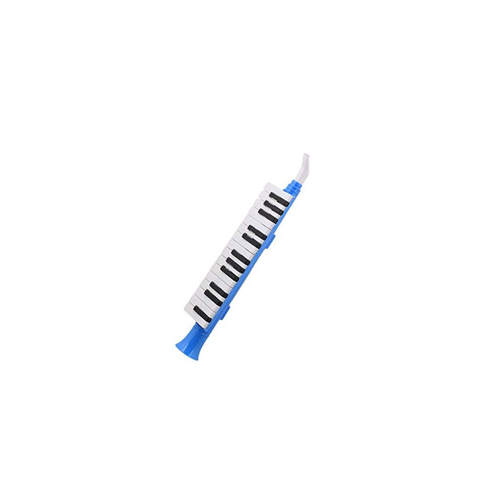 Blue Plastic 27 Keys Melodica Mouth Organ Wind Piano QM27A Black White Keyboard