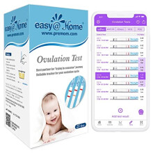 Easy@Home 25-Count Ovulation Test Strips Kit with Premom App — LH Predictor for iOS & Android, Smarter Fertility Tracking